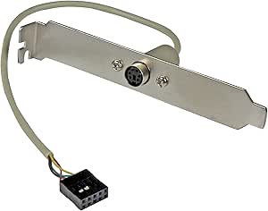 StarTech.com 6 Pin MiniDIN PS/2 Mouse Slot Plate Bracket - PS/2 panel - PS/2 (F) to 10 pin IDC (F) - 6 in - beige - PLATE6F