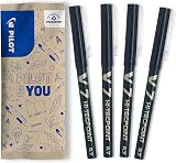 Pilot V7 Liquid Ink Rollerball 0.7mm Black Pack of 4