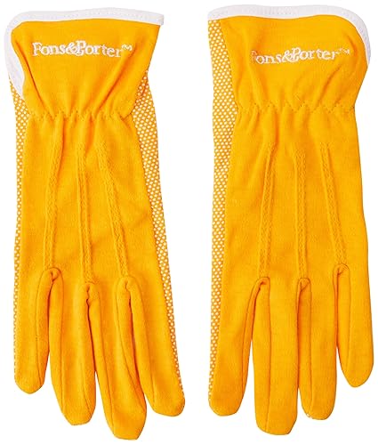 Dritz Fons Porter 7856 Machine Quilting Grip Gloves, Gold, Size