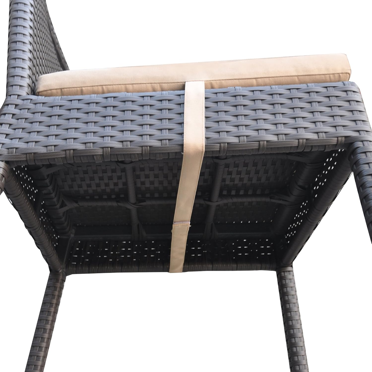 Armen Living Tropez Patio Wicker Bar Set: Furniture & Decor