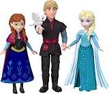 Mattel Disney Frozen Anna Elsa Kristoff Olaf Set of 4 Small Dolls view 2