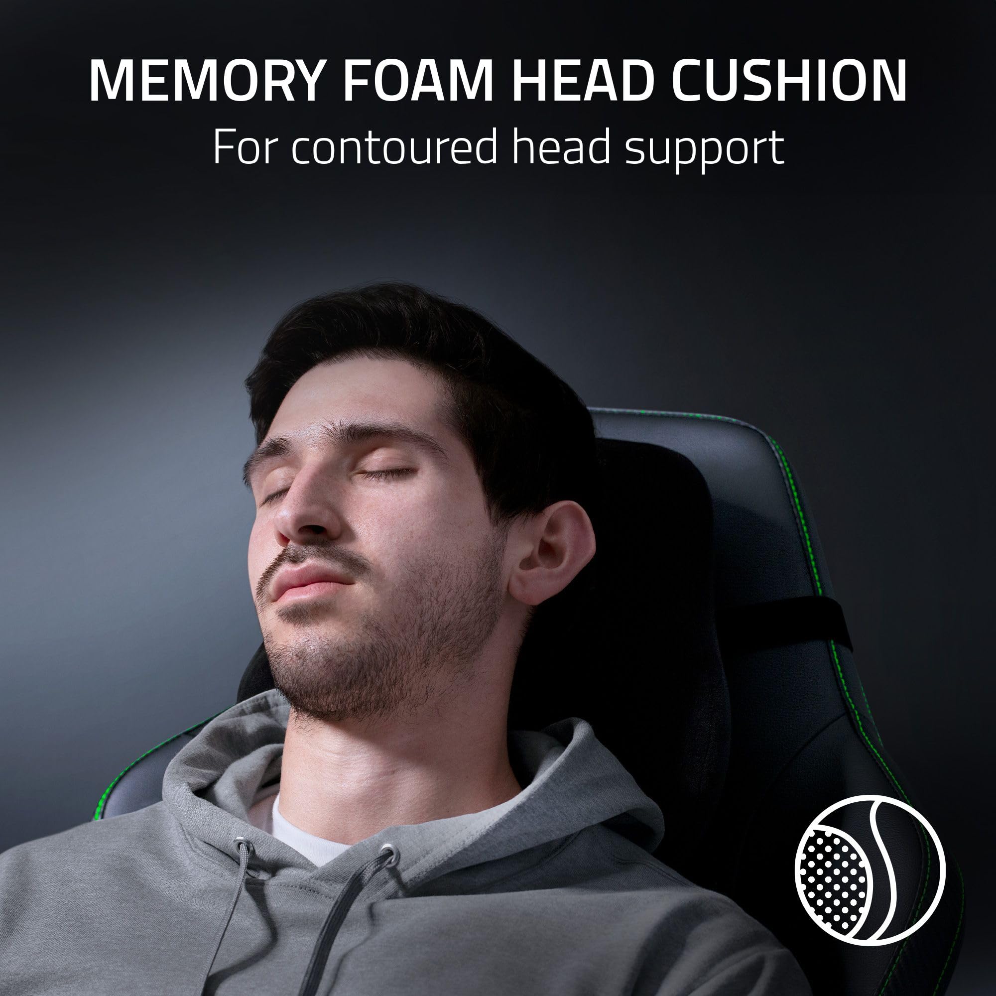 Razer Iskur V2 Gaming Chair: Adaptive Lumbar Support - Adjustable Lumbar Curve - High Density Foam Cushions - Reactive Seat Tilt &152-degree Recline - 4D Armrests - Synthetic Leather - Black/Green