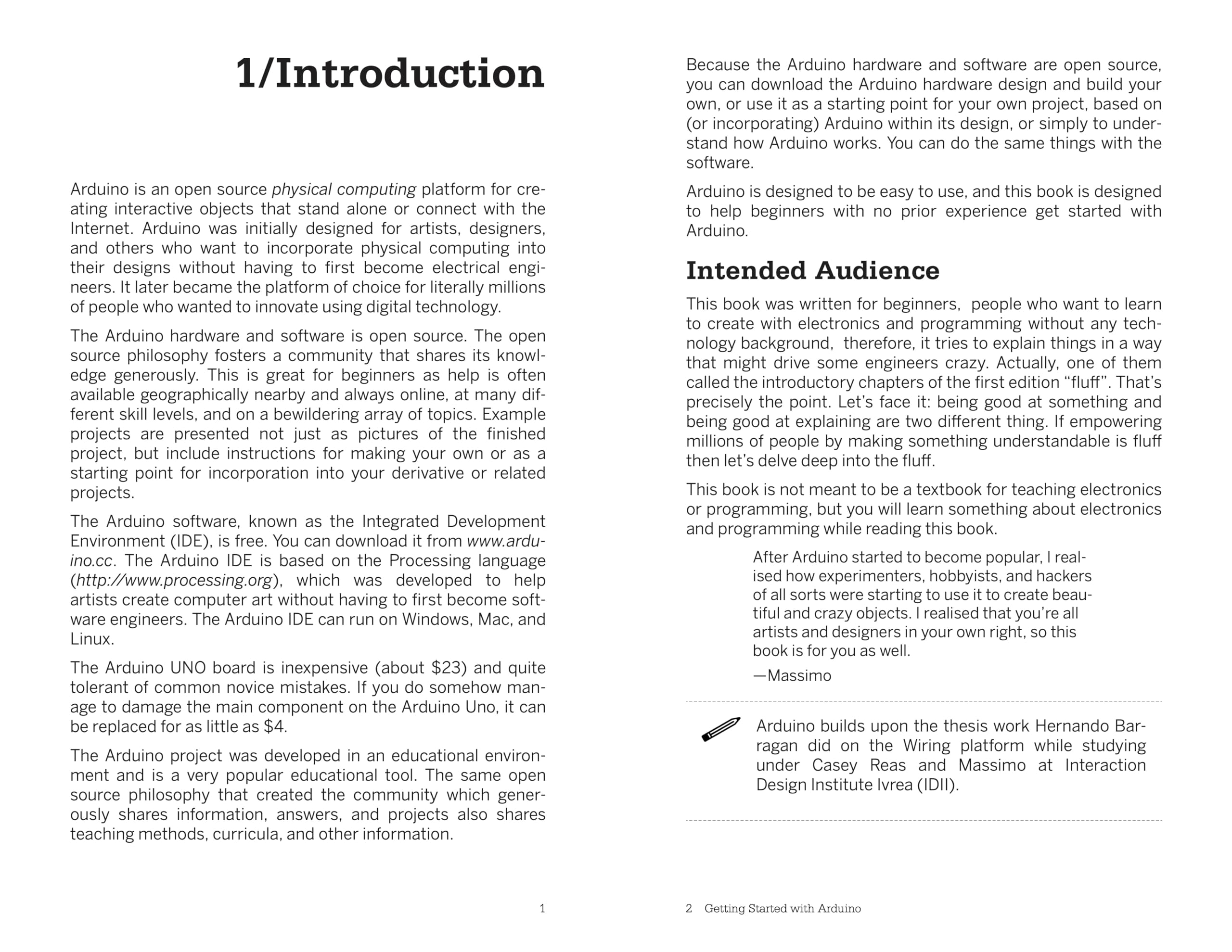 Getting Started With Arduino: The Open Source Electronics Prototyping Platform (Make)