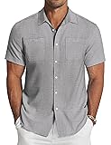 COOFANDY Men's Casual Shirts Short Sleeve Button Up