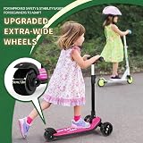 besrey Kids Kick Scooter 3-Wheel 3-10 Adjustable Height LED Wheels Folding view 6