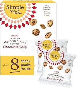 SIMPLE MILLS Mini Chocolate Chip Cookie Snack Pack, 0.8 OZ