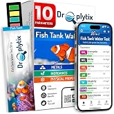 DROPLYTIX Digital Aquarium Water Test Kit, App-Enabled 10-in-1 Fish Tank Test Kit for Freshwater &amp; Saltwater, Aquarium Test Strips for Fish Tanks, Reef, pH, Ammonia, Nitrate, Nitrite, GH, KH, Chlorine