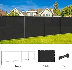 SunnyRoyal 5' x 65' Privacy Fence Screen with Iron