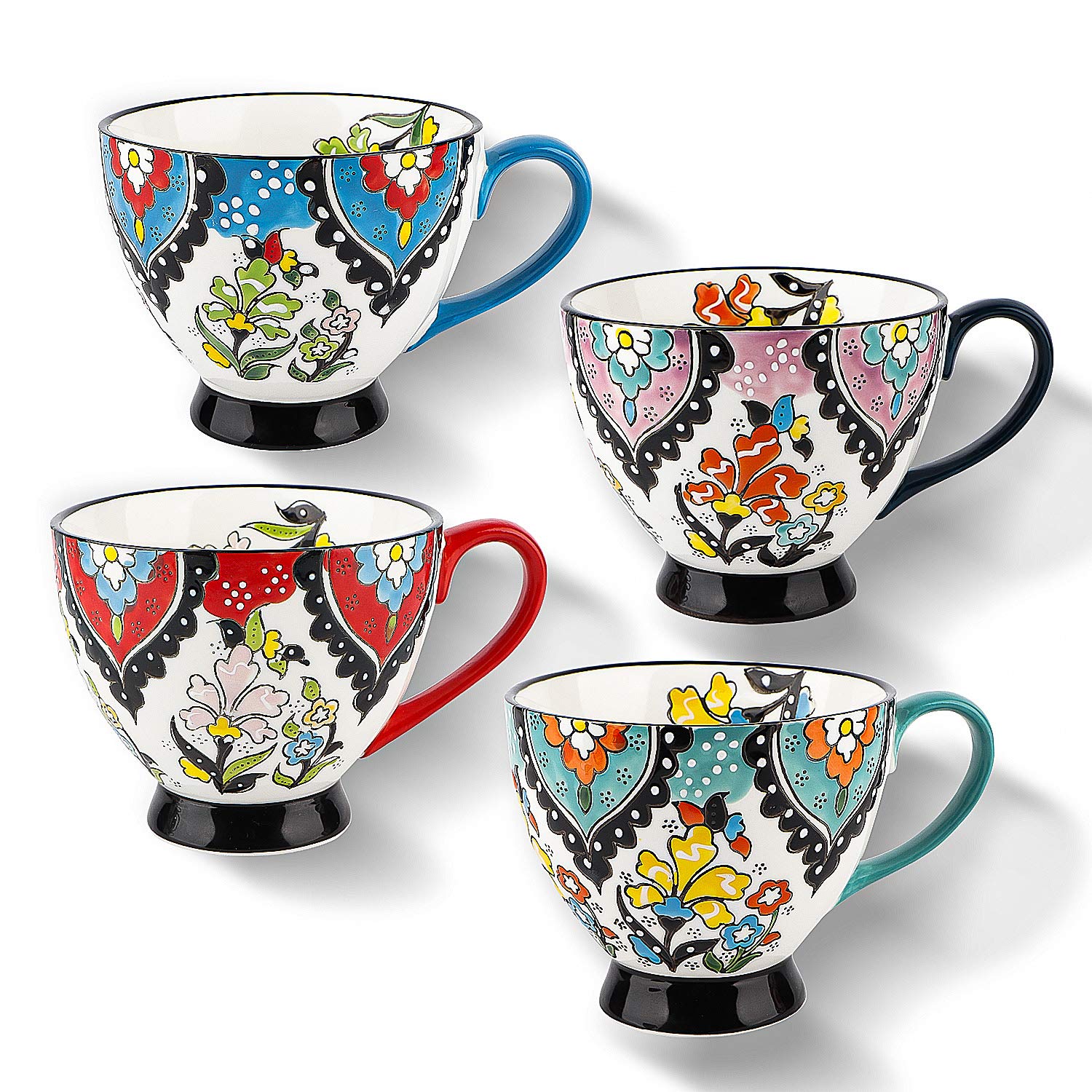 superyes Mug Set of 4, 15oz Large Capacity Mug Set for Coffee, Tea, Ice-Cream, Ceramic Coffee Mugs for Hot and Cold Drinks — image 1