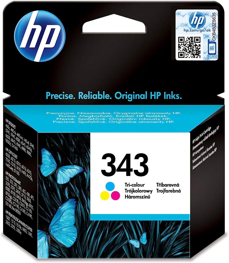 HP 343 Tri-Colour Original Ink Cartridge C8766EE Single Pack