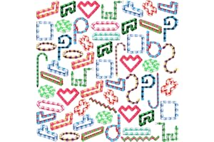 Sotiff 60 Pieces Wacky Track Fidget Toy Fidget Wacky Tracks Snap Colorful Snake Toys Gifts for Kids Adult Autism Stress Relief Therapy Toys Keeps Mind Focused(Vivid Color,24 Links)