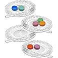 Godinger Dublin Dessert Plates and Forks - Set of Four - Clear Crystal