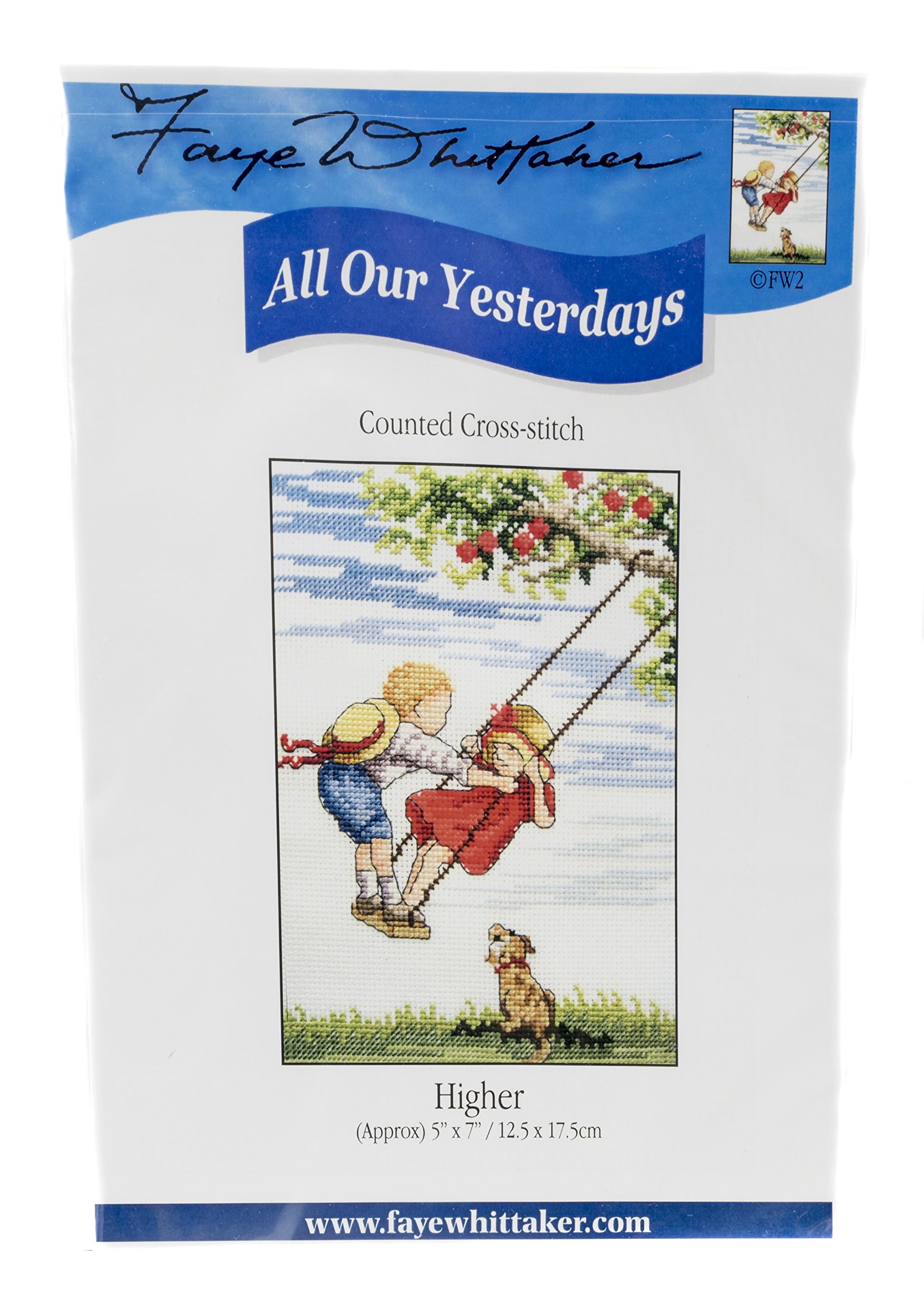 Faye Whittaker All Our Yesterdays Higher (Cross Stitch Kit), range, Mixed, 25 x 15 x 2 cm