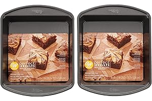 Wilton Perfect Results Premium Non-Stick Square Cake Pan, 8 Inch, Set of 2