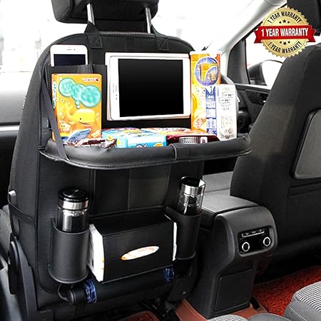 Amazon Viva Galml 車用シートバックポケット カー 後部座席 収納バッグ レザー製 ブラック ポケット ケース カバー 車 バイク