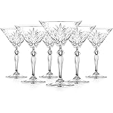 Barski Martini - Glass - Stemmed - Glasses - Set of 6 - for Champagne - Cocktails - Margarita - 6 Oz. - European Glassware