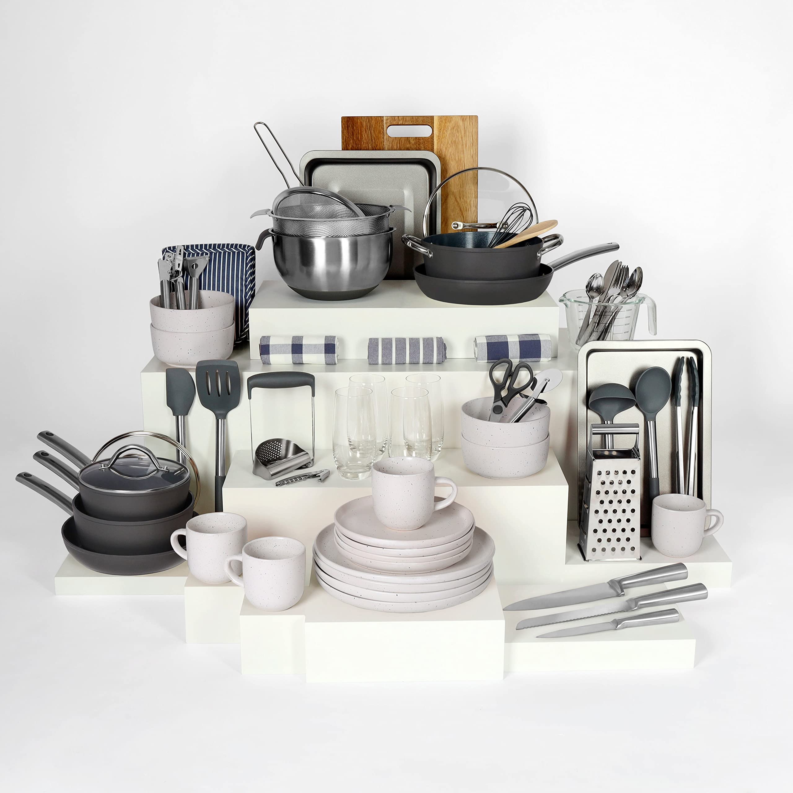 Noah-Kit-de-Cocina-Premium-con-Mas-de-70-Articulos-con-Sartenes-Gris-y-Vajilla-Blanca-Includye-Ollas-y-Sartenes
