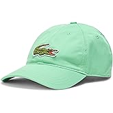 Lacoste Unisex Crocodile Badge Cotton Twill Cap, Green, One Size