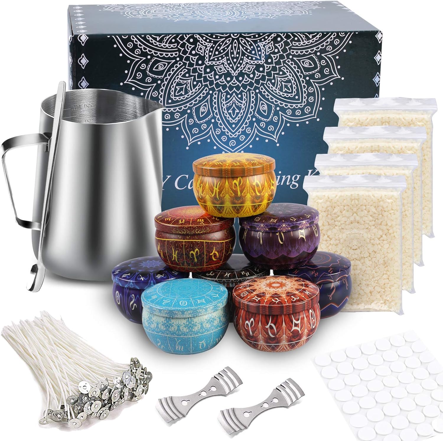 Diy Candle Wick Holder Beeswax Arts Craft Tools Including Pouring Pot