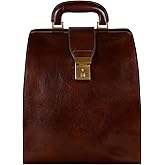 Time Resistance Leather Backpack for Men and Women - Business Rucksack Laptop Bag (Brown)