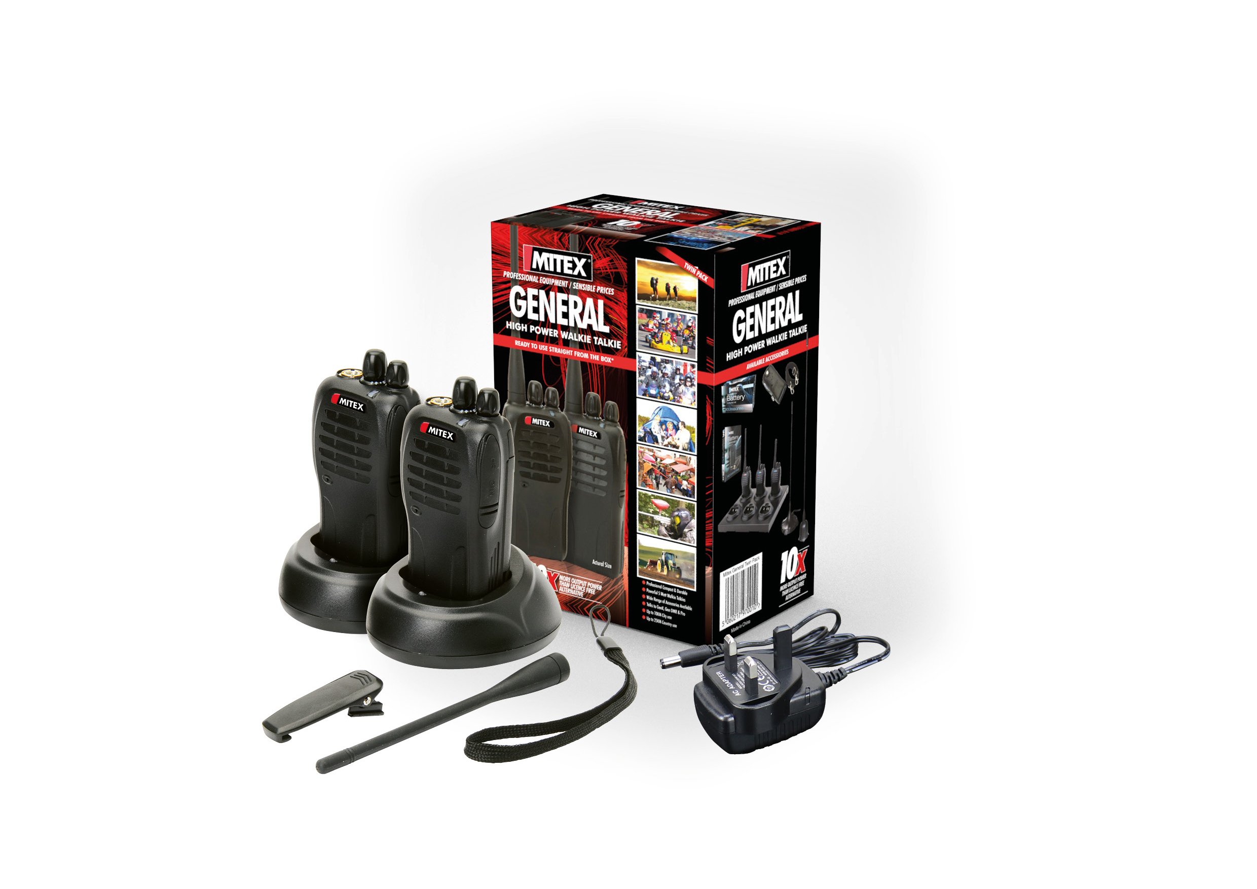 Mitex General Professional Two-Way Radios - Twin Pack