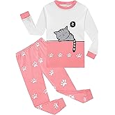 KikizYe Girls Pajamas Set Kids Long Sleeve PJs Cotton Jammies