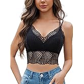GDCMZW Lace Bralette for Women V Neck Camisoles Racerback Adjustable Strap Crop Top