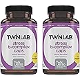 Twinlab Stress B-Complex Caps - Complete B-Complex & 1000 mg Vitamin C - Energy Support Supplement with Vitamin B12 and B6-100 Capsules (Pack of 2)