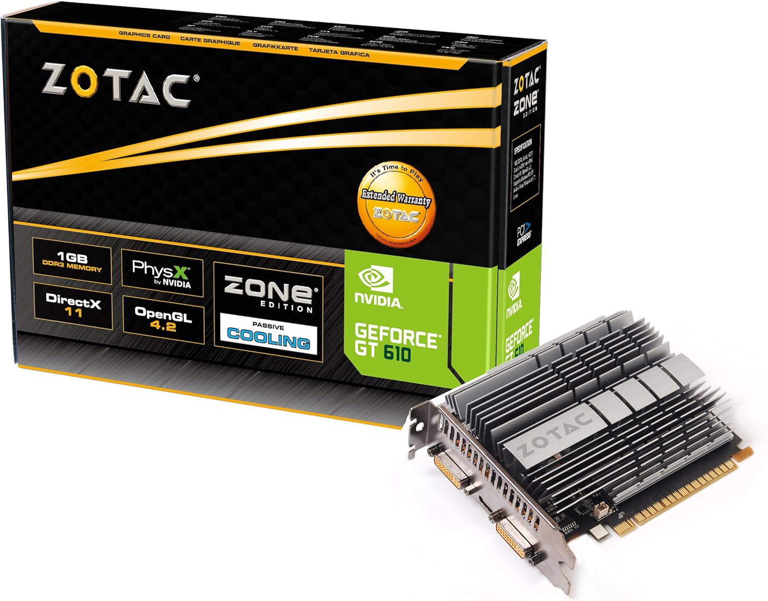Zotac GeForce GT 610 Zone Edition Graphics Card Amazon.co.uk