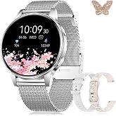 Lefitus Smart Watch for Women, 1.27" HD Touchscreen Smartwatch with Bluetooth Call &amp; Text Notification, 130+ Sport Modes, IP68 Waterproof Fitness Tracker with Heart Rate/Sleep Monitor, 3 Bands