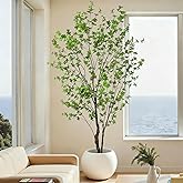 Artificial Enkianthus Tree 7FT Tall Faux Trees with Realistic Leaves, Fake Enkianthus Floor Potted Artificial Plants for Home Office Living Room Indoor Outdoor Decor (84 inch,1Pack)