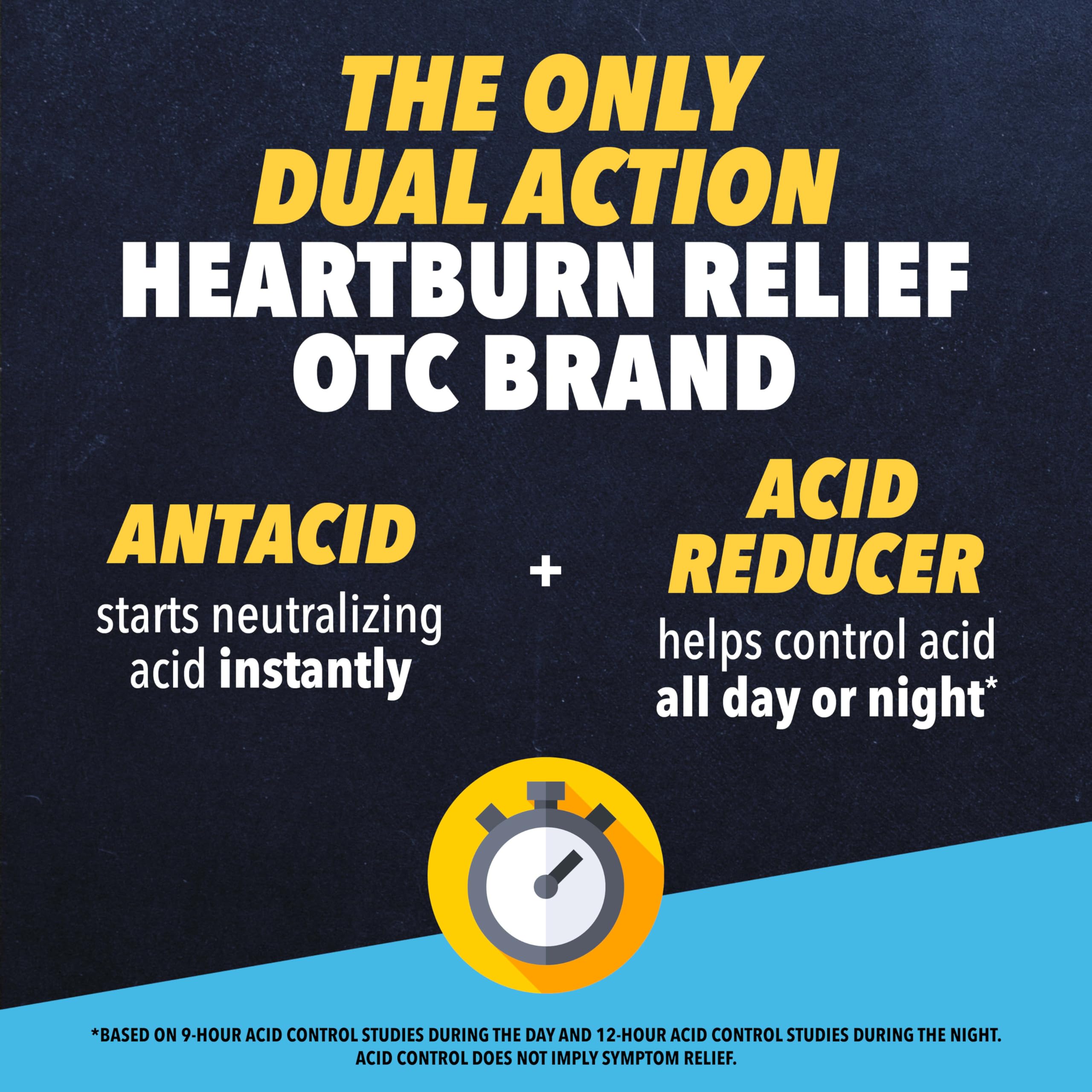 Pepcid Complete Acid Reducer + Antacid Chewable Tablets, Heartburn Relief, Berry, 50 ct (Package May Vary)