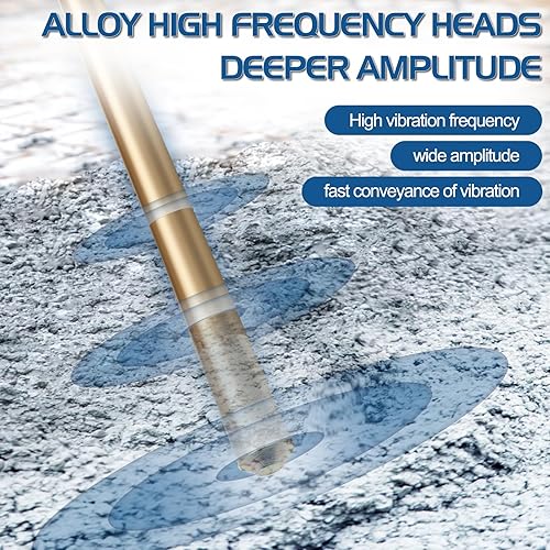 Geeyae Concrete Vibrator, 3/4HP 13000VPM Electric Hand Held Power Concrete Vibrator 800W 110V w/ 4FT/1.2M Shaft Rod Concrete Tools Electric Concrete Vibration Geeyae Concrete Vibrator, 3⁄4HP