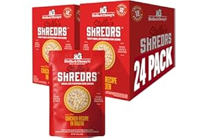 Stella & Chewy's Stella’s Shredrs Cage Free Chicken Recipe in Broth, 79g Pouches (Pack of 24)