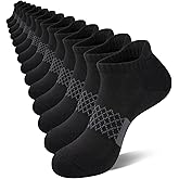 eallco Mens Cotton Ankle Socks Athletic Running Low Cut Breathable Cushioned Sport Tab Short Socks 7 Pairs