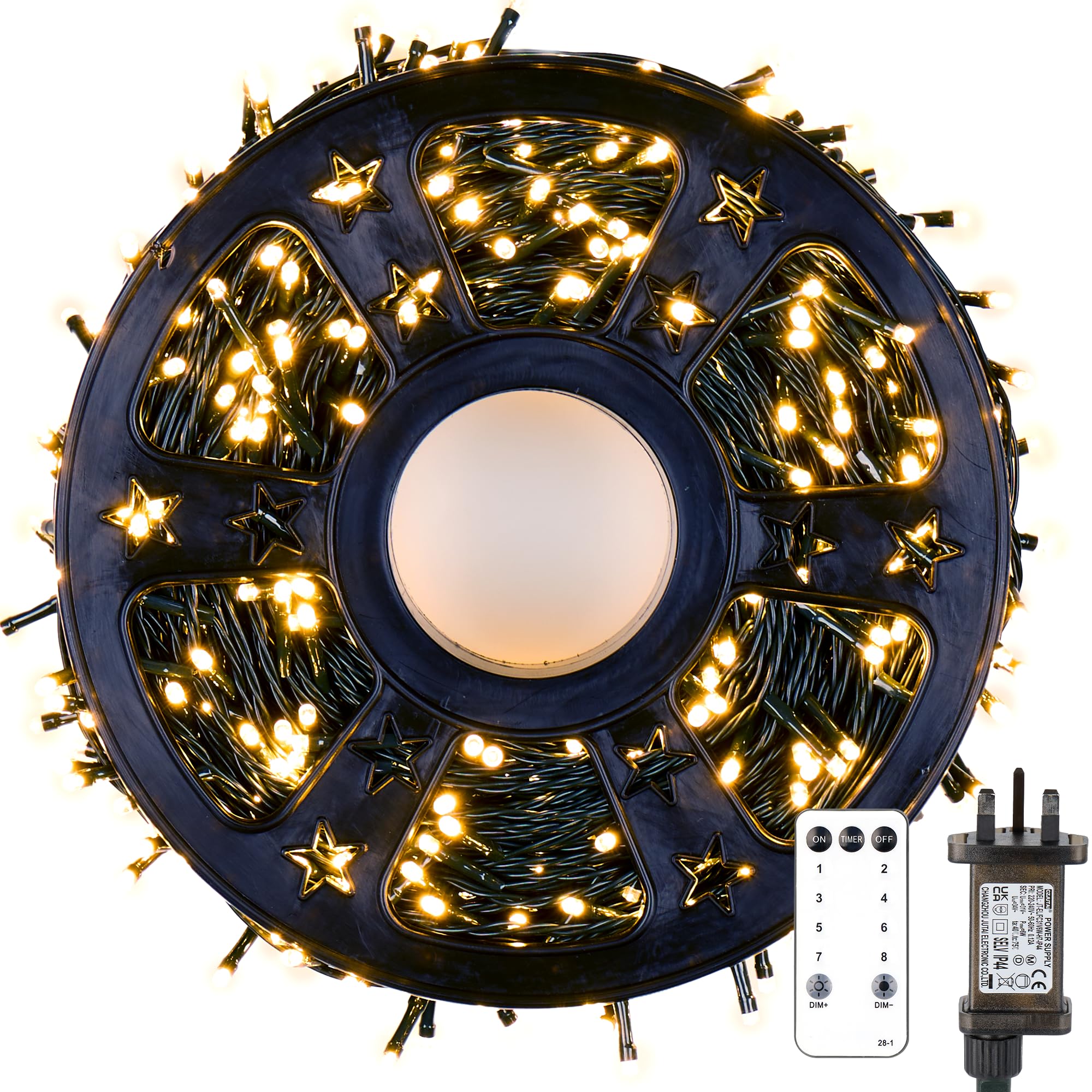 Twinkle Star Christmas Tree Lights Outdoor, 80m 800 LED Long Fairy Light Plug in, Waterproof String Light with Remote/8 Modes/Timer, Bright Warm White Lighting Indoor/Xmas Tree/Home/Garden Decorations