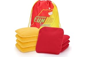 EunHo Dual Sided Cornhole Bags Regulation Set of 8 Professional Cornhole Bean Bags Slick and Stick for Tossing Game-All Weather
