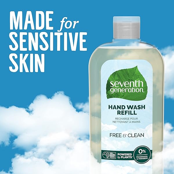 SEVENTH GENERATION HAND WASH REFILL, FREE & CLEAN UNSCENTED, 24 FL OZ