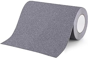 Qingluan - Outdoor Indoor Waterproof Non-Slip Tape for Stairs, Stair Treads, Ramps, Skateboards (Grey Tape, 9.8' x 33')