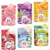 COKOC Peelable Gummy Variety Pack, 6 Fruit Flavors, Individually Wrapped Soft &amp; Chewy Candy, 6 Bags, 14.82 oz