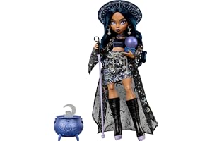 Monster High Doll, Moonspell Magic by Monster High Claire De Luna The Clairvoyant Witch with Cauldron Surprise & Accesso