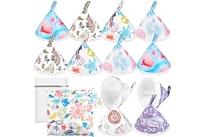 VEEVIIY 12 Pcs Pee Covers for Baby Boys, Reusable Flannel Peepeeteepe Baby Boy with Hanging Loop, Strong Absorbent Pee Shield Pee Tent for Diaper Changes, Extra Storage Bag Wash Bag (A)