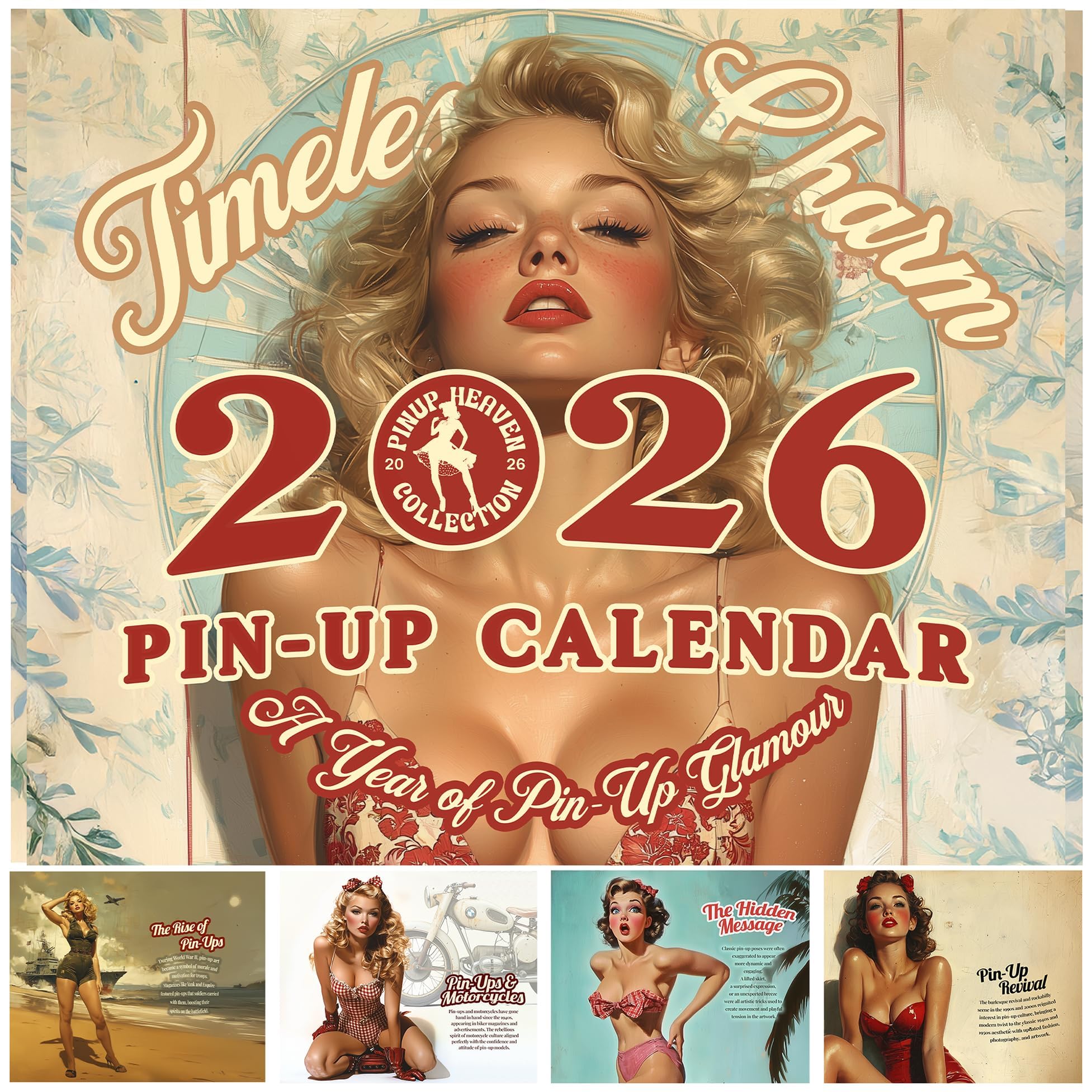 PinUp Calendar 2026, XL Premium Retro Pin-Up