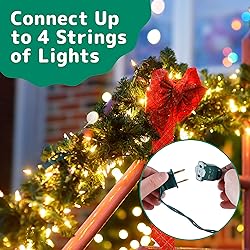 PREXTEX 200 Count Clear Christmas Tree Lights with