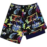 Latnnut Boys Swim Trunks with Compression Liner Quick Dry Boys Bathing Suit with Pockets for Summer 5-16 Years