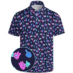 Xdceu Golf Polos for Men - Funny Golf Shirts Print