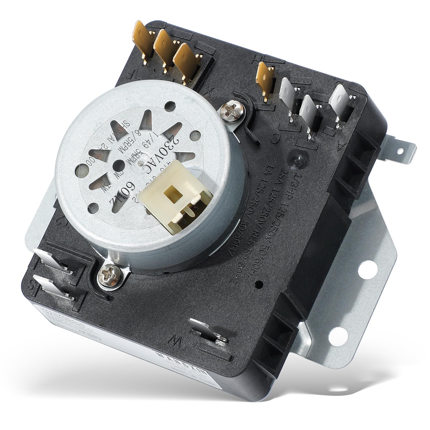 Photo 1 of WED4815EW1 WGD4800XQ0 WED4950HW0 WED4800XQ4 WED5100VQ1 WED4800XQ0 W10185982 Dryer Timer Compatible with Maytag Kenmore Amana Whirlpool Dryer Timer Replacement 418-618-20-b5 WPW10185982VP, 230VAC 60Hz