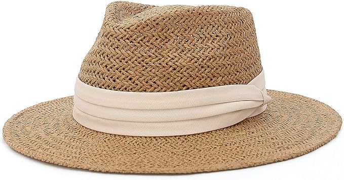 Amazon Co Jp Eozy 中折れハット カンカン帽 麦わら帽子 ストローハット 日よけ帽子 ペーパー レディース メンズ 手織り ビーチ帽子 つば広 軽量 通気性 リボン 日焼け止め 紫外線対策 熱中症 アウトドア 春夏 海 旅行 ブラウン ファッション