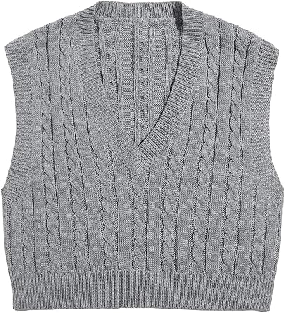 cropped v neck sweater vest