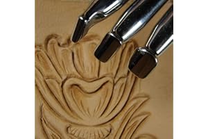 PRO LEATHER CARVERS Stainless Steel Barry King - 3-Piece Smooth Extra Steep Angle Beveler Set (Leather Stamping Tools)
